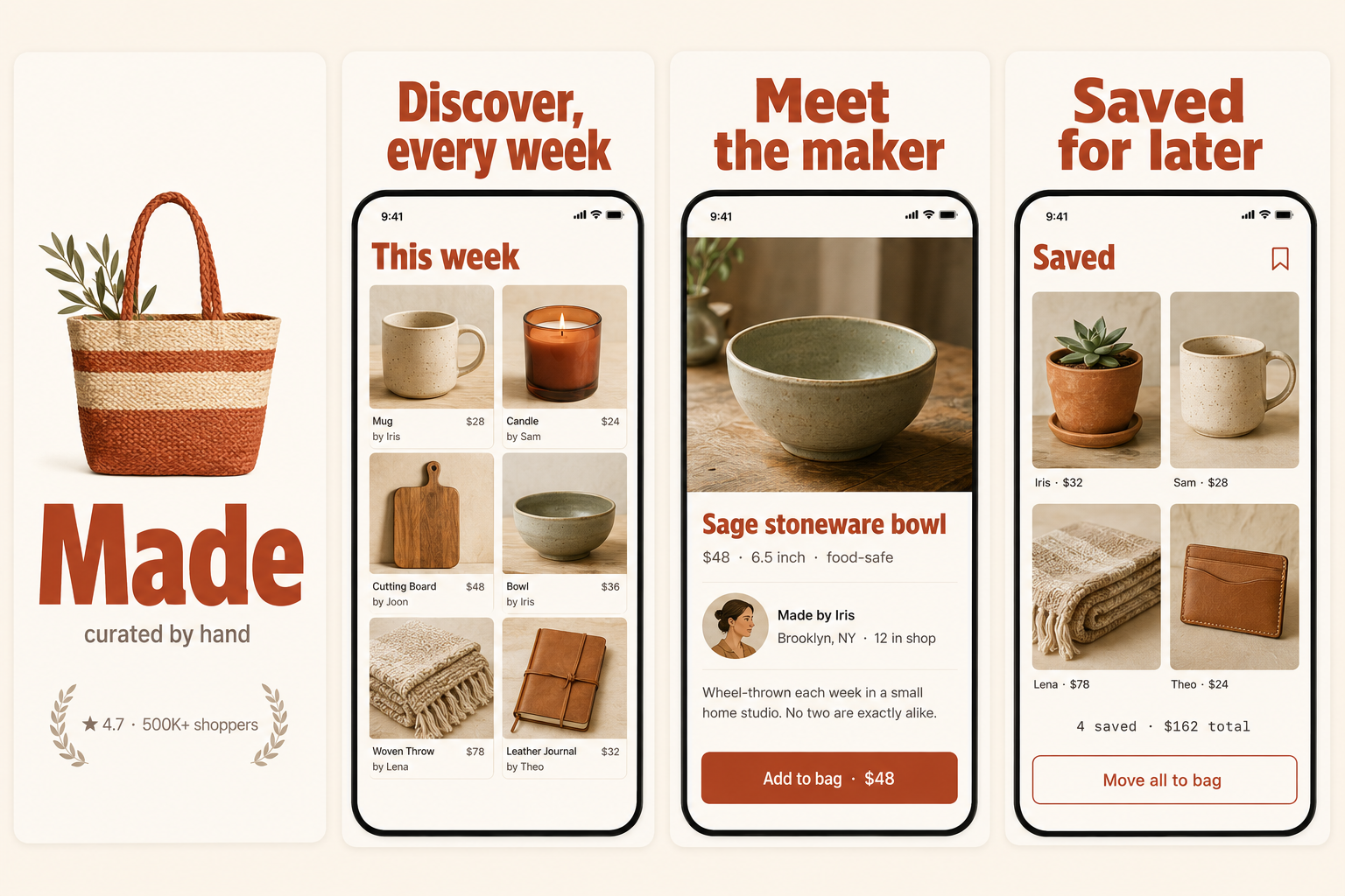 Made App Store screenshot set — Your stuff, sold
